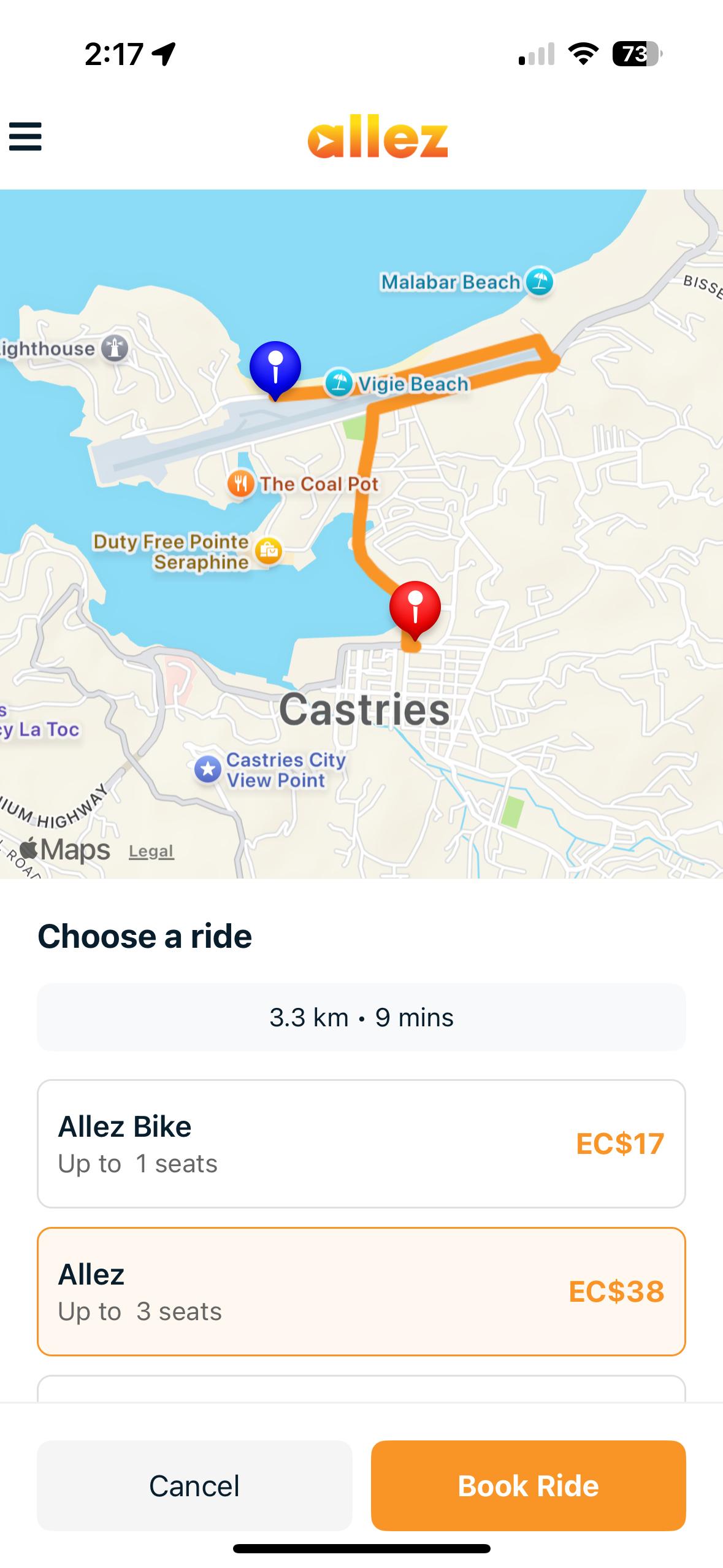 Allez Rider app screen 4
